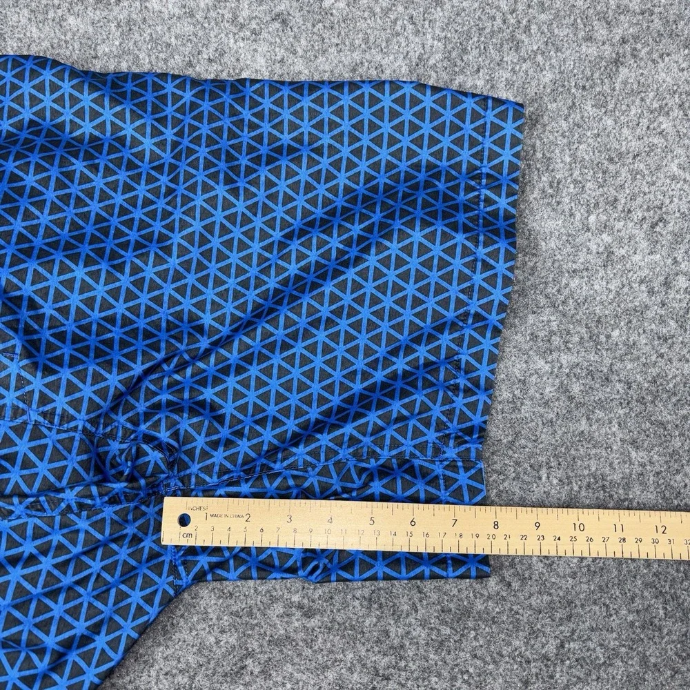 The North Face Swim Trunks Men's XL Blue Black Geometric Print Board Shorts Mesh